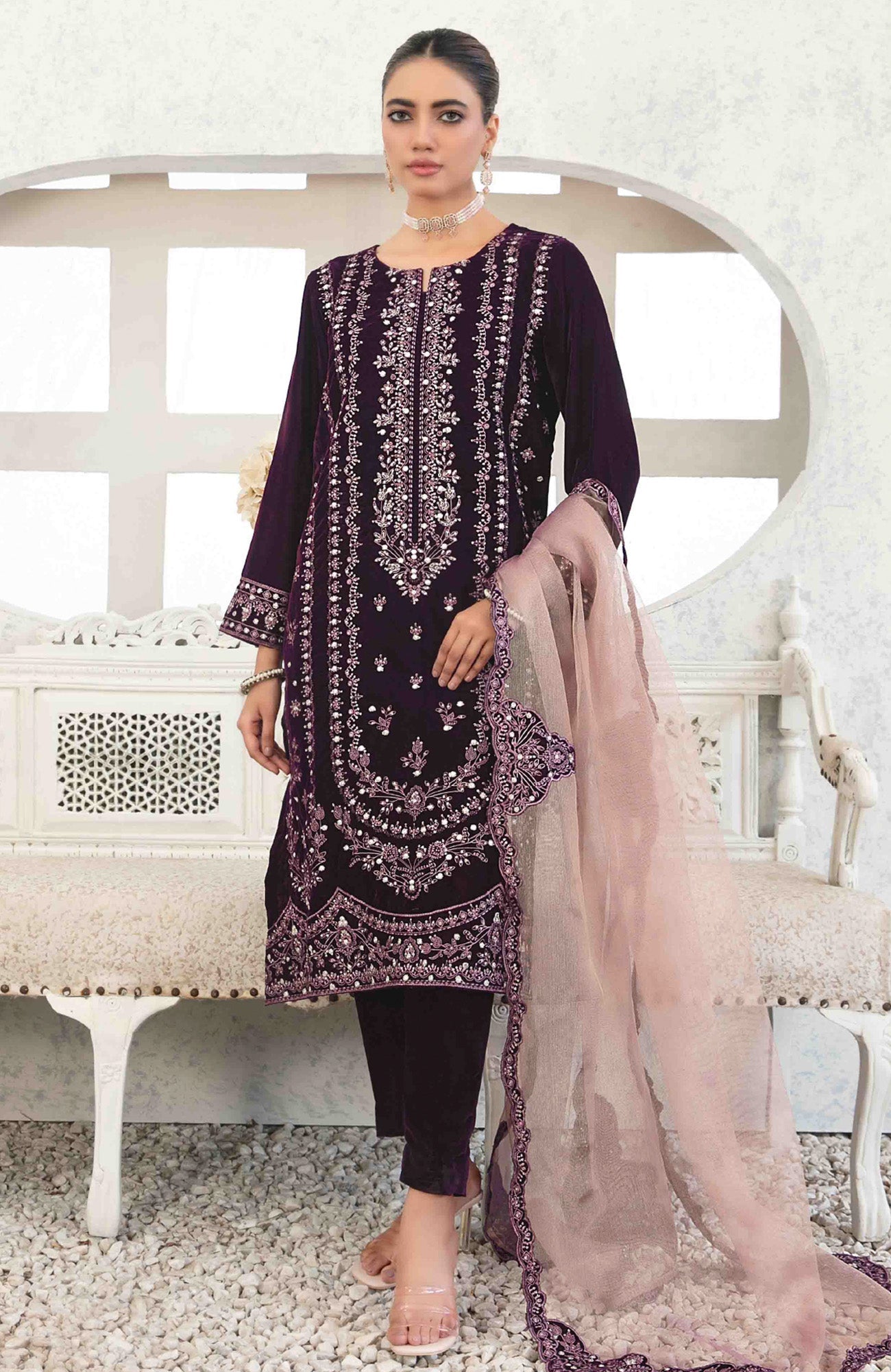 Velvet Reverie Collection By Tawakkal Fabrics | D-4039