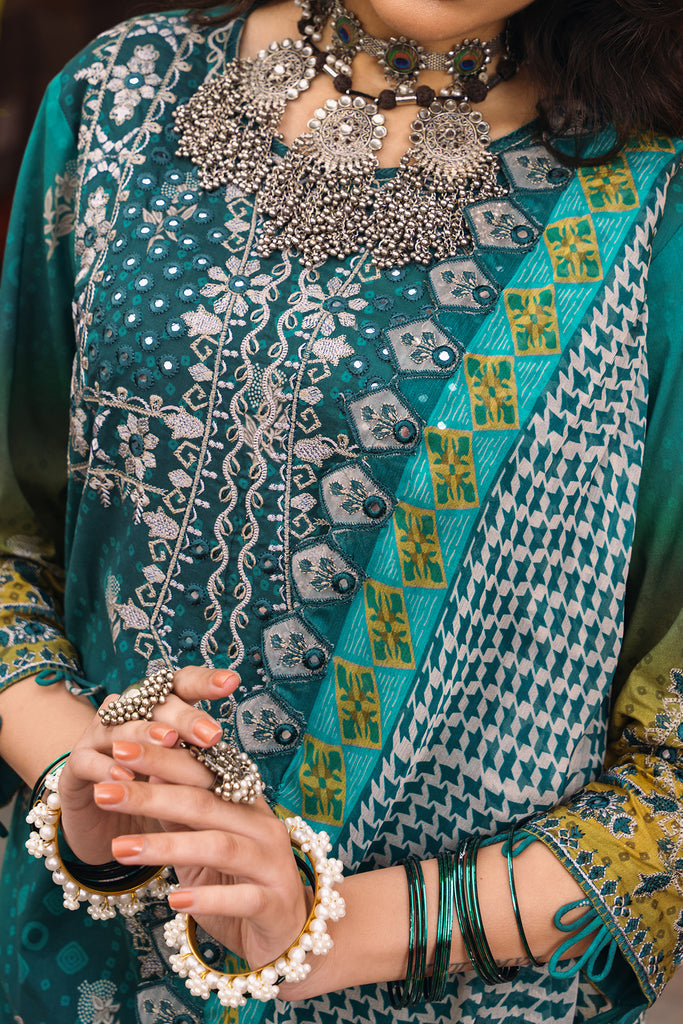 CHARIZMA-3-PC Chunri Embroidered Lawn Collection CH4-07