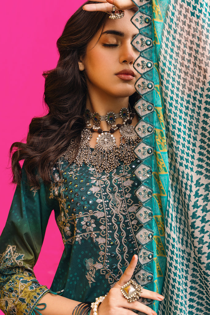 CHARIZMA-3-PC Chunri Embroidered Lawn Collection CH4-07