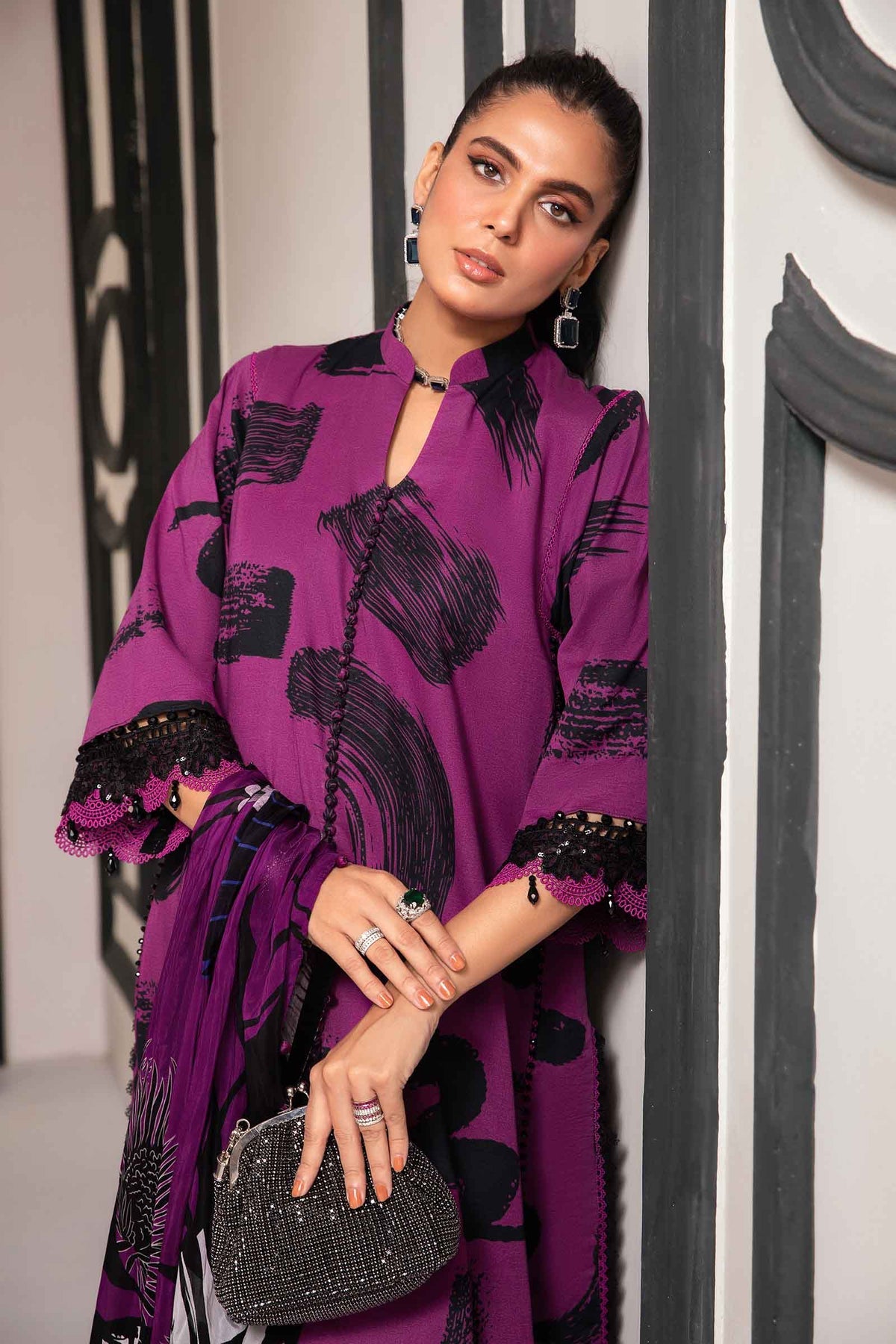 MARIA.B 3 Piece Printed Suit | MPT-2205-B