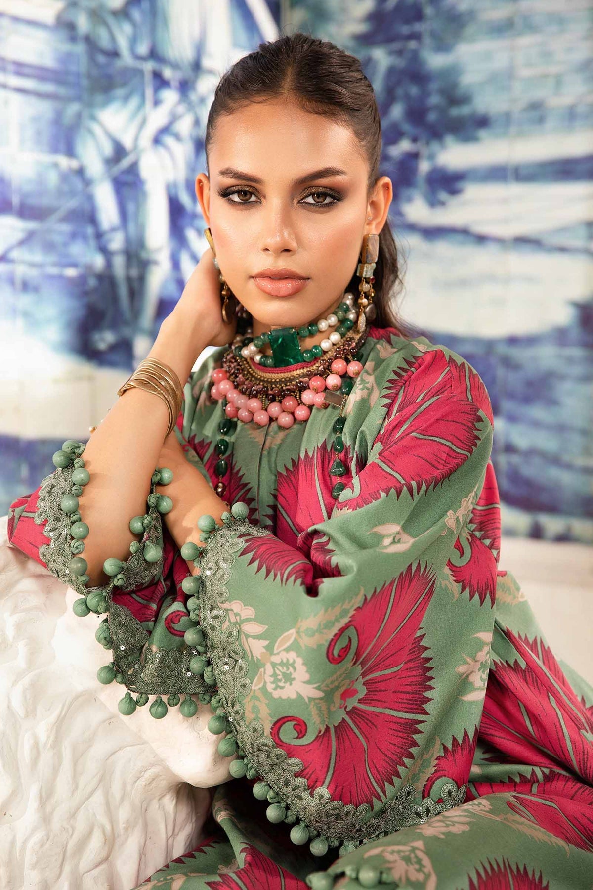 MARIA.B 3 Piece Printed Suit | MPT-2209-B