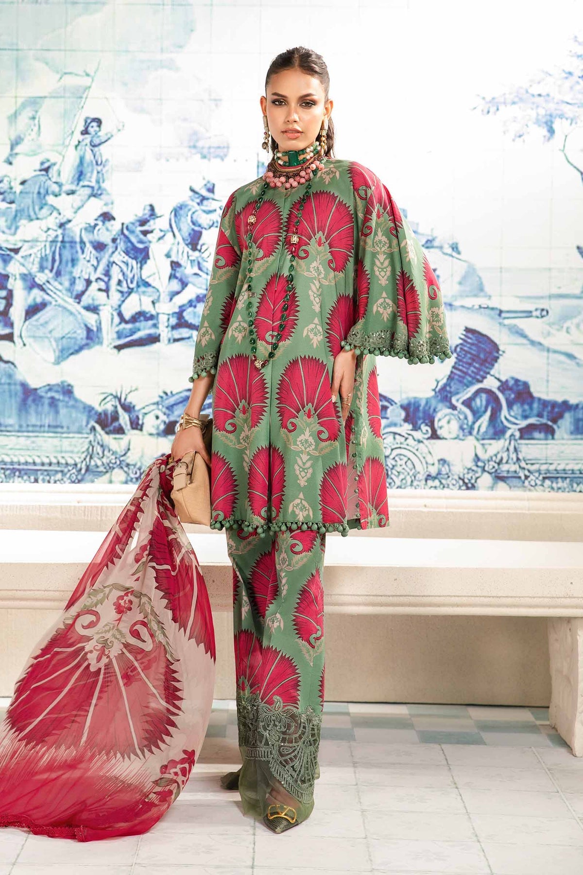 MARIA.B 3 Piece Printed Suit | MPT-2209-B
