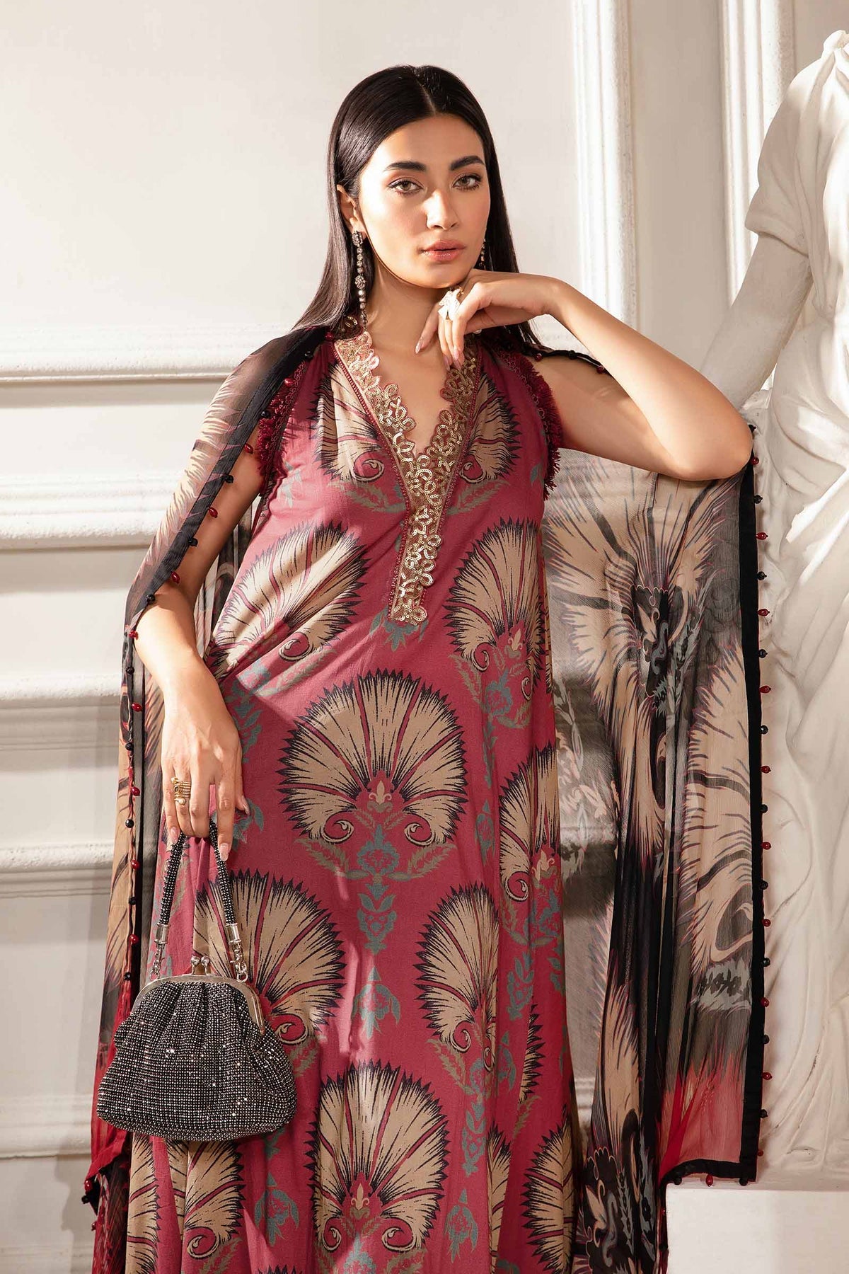 MARIA.B 3 Piece Printed Suit | MPT-2209-B