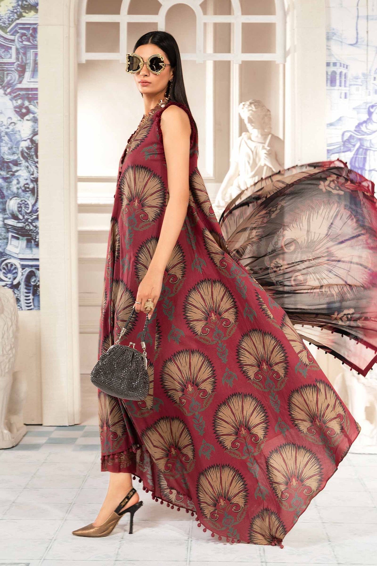 MARIA.B 3 Piece Printed Suit | MPT-2209-B