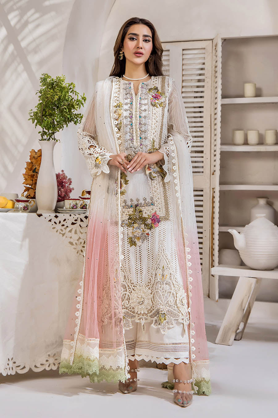 KHUDA BAKSH READY TO WEAR F-164 OFF WHITE