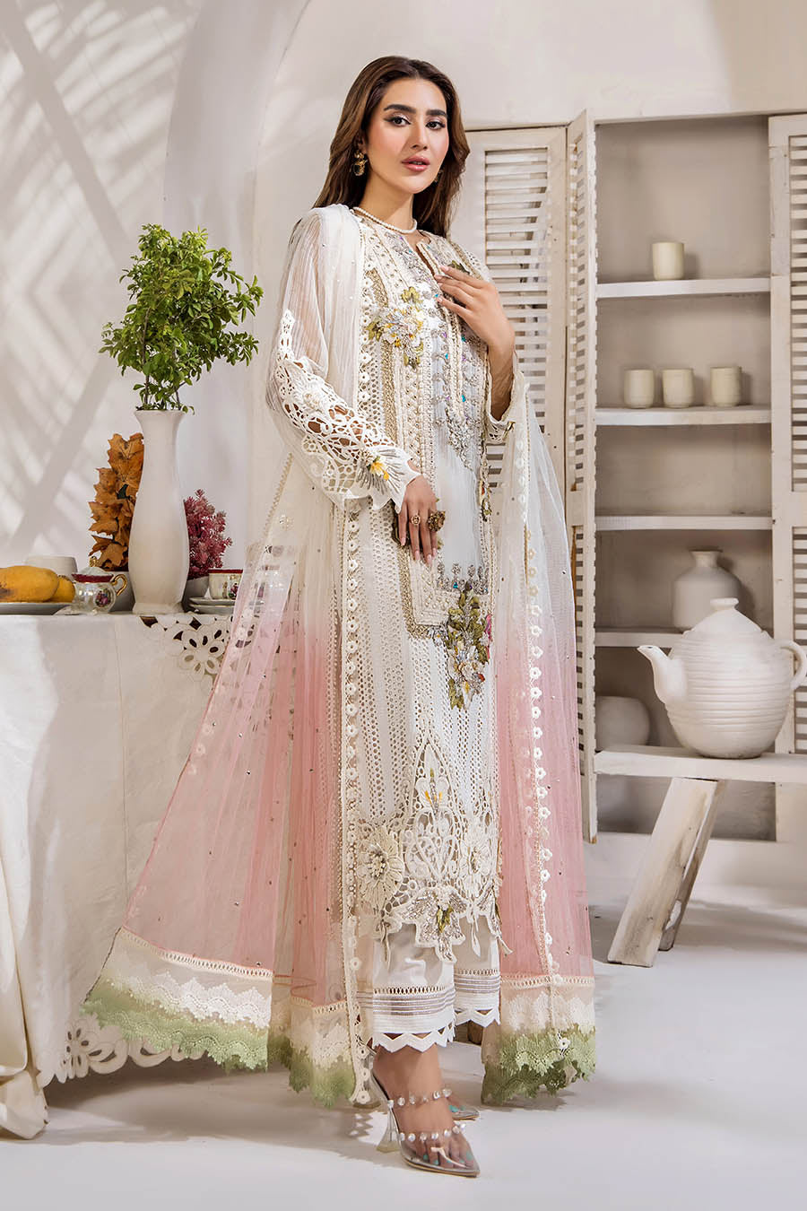 KHUDA BAKSH READY TO WEAR F-164 OFF WHITE