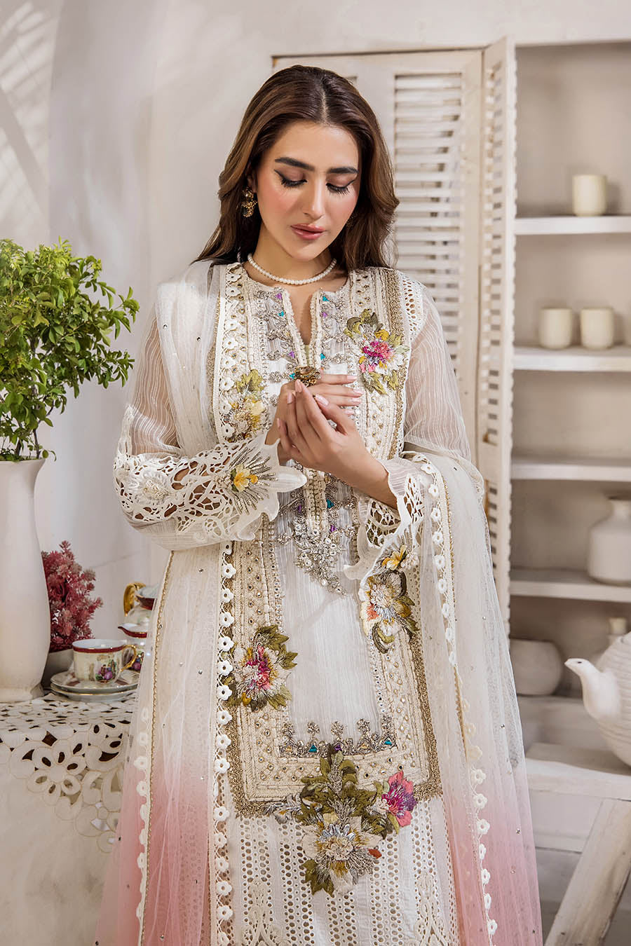 KHUDA BAKSH READY TO WEAR F-164 OFF WHITE