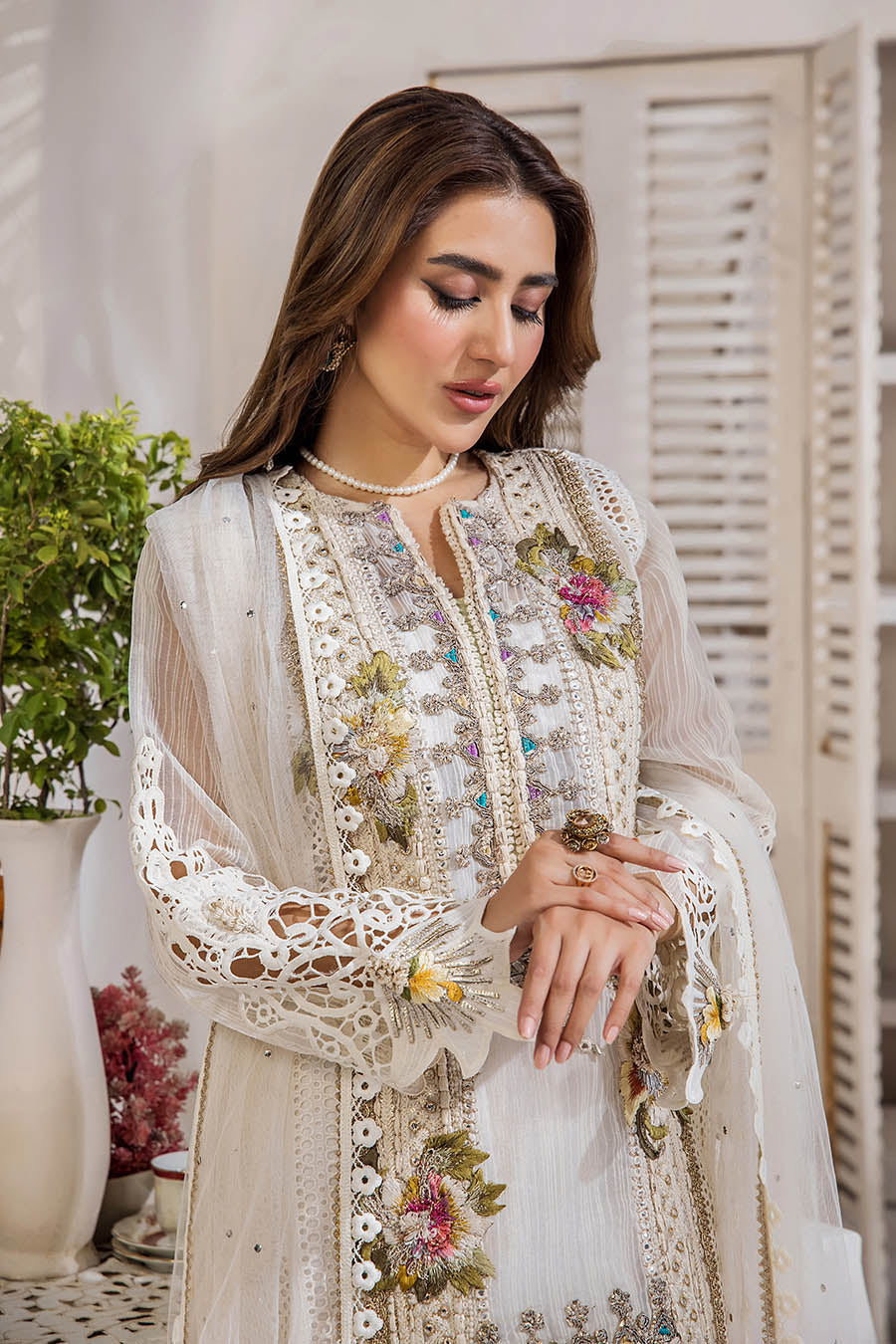 KHUDA BAKSH READY TO WEAR F-164 OFF WHITE