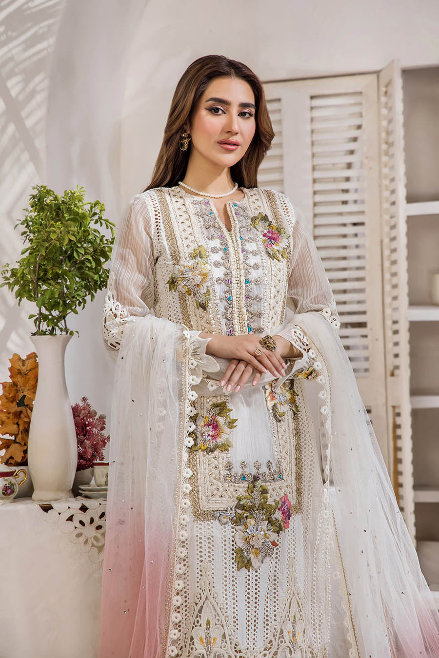 KHUDA BAKSH READY TO WEAR F-164 OFF WHITE