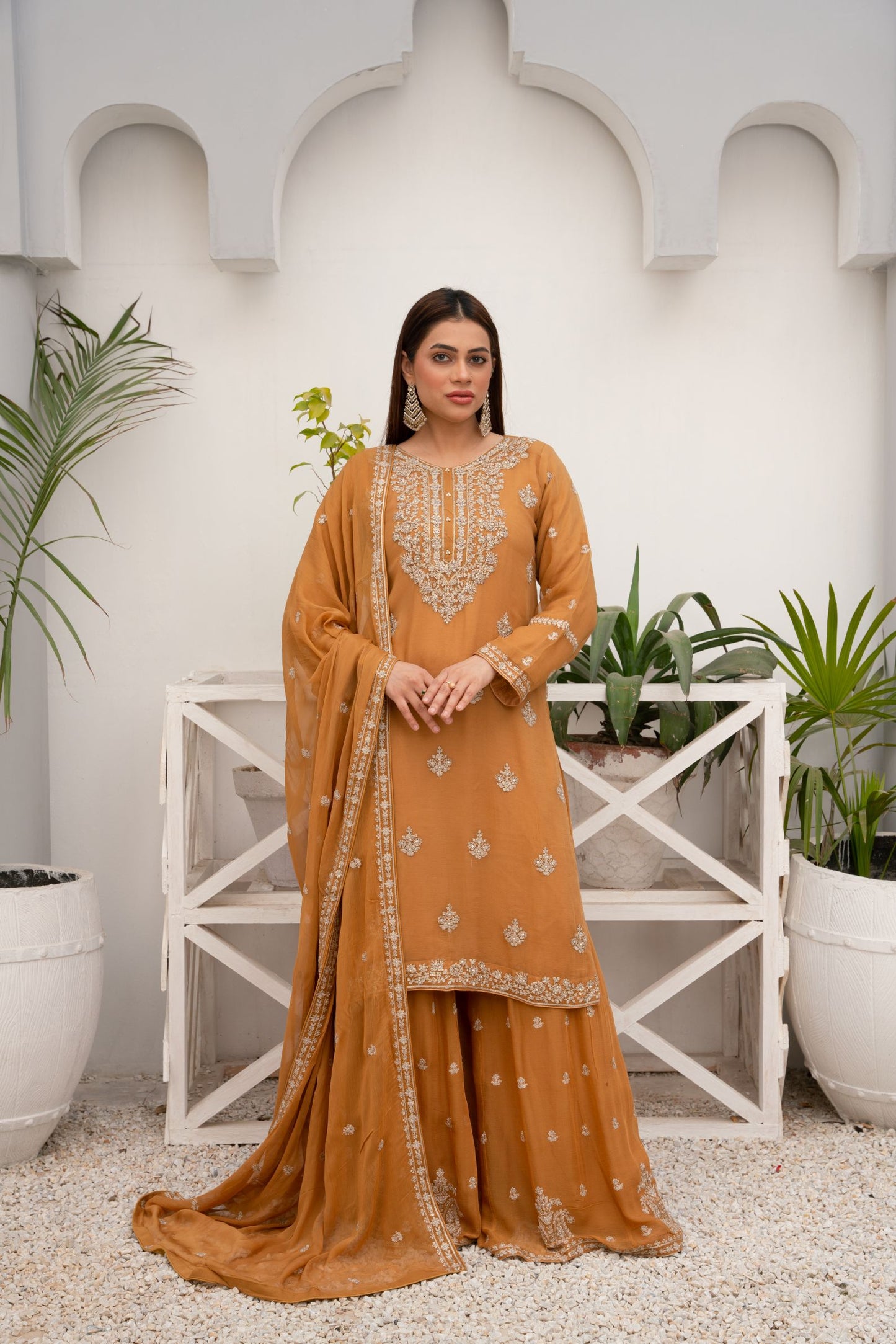 ZOON- Chiffon Shirt Sharara And Dupatta ZC-2231