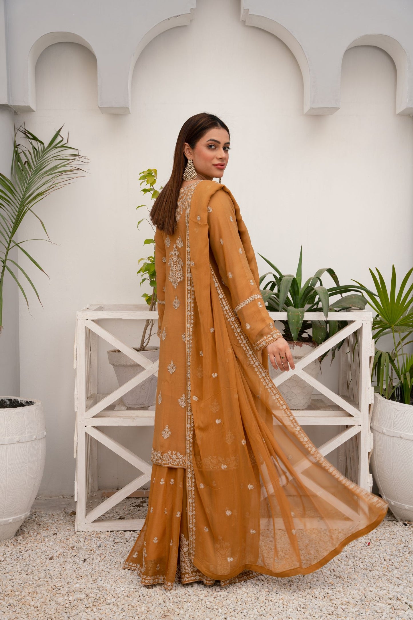 ZOON- Chiffon Shirt Sharara And Dupatta ZC-2231