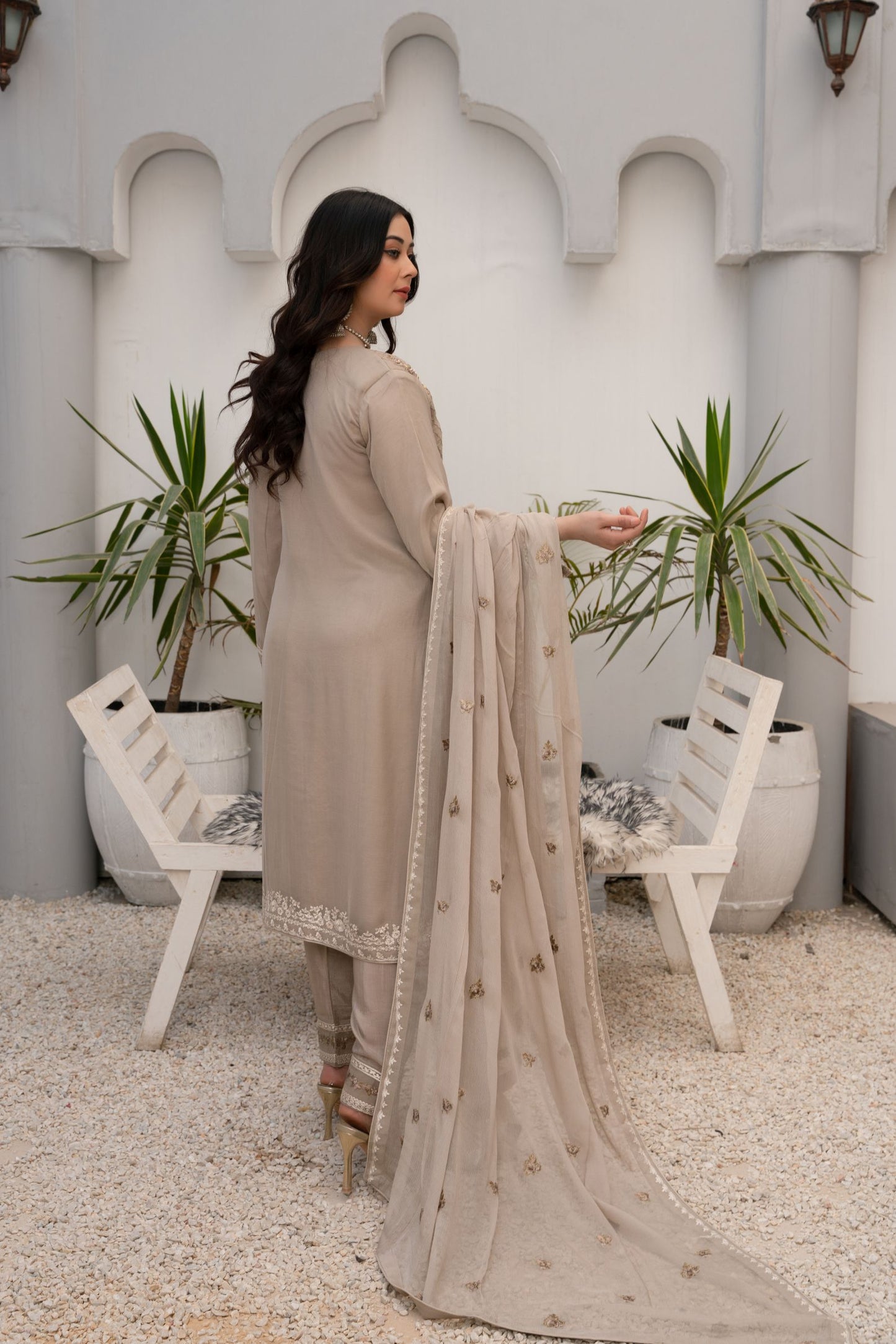 ZOON- Chiffon Shirt And Dupatta ZC-2193