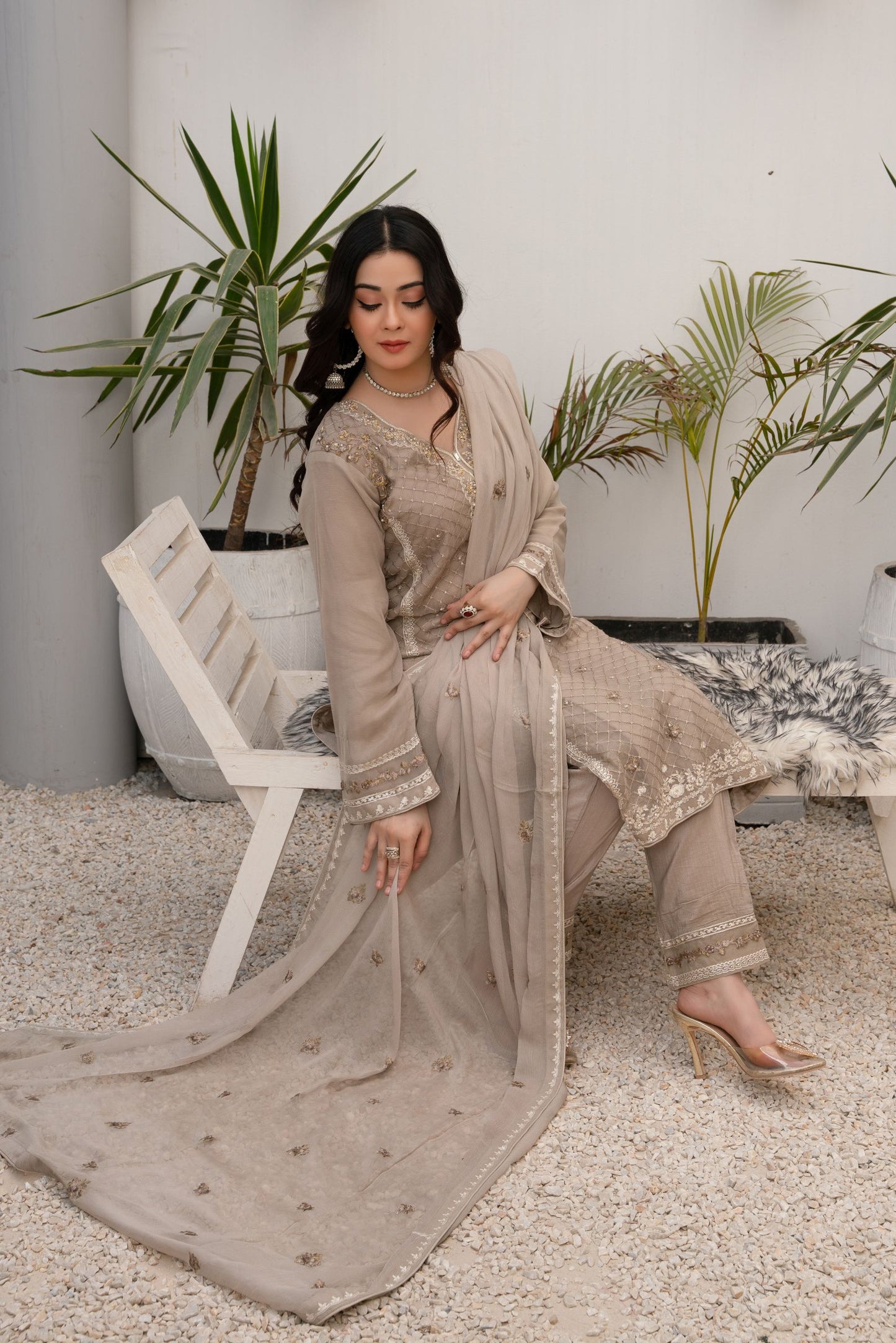 ZOON- Chiffon Shirt And Dupatta ZC-2193