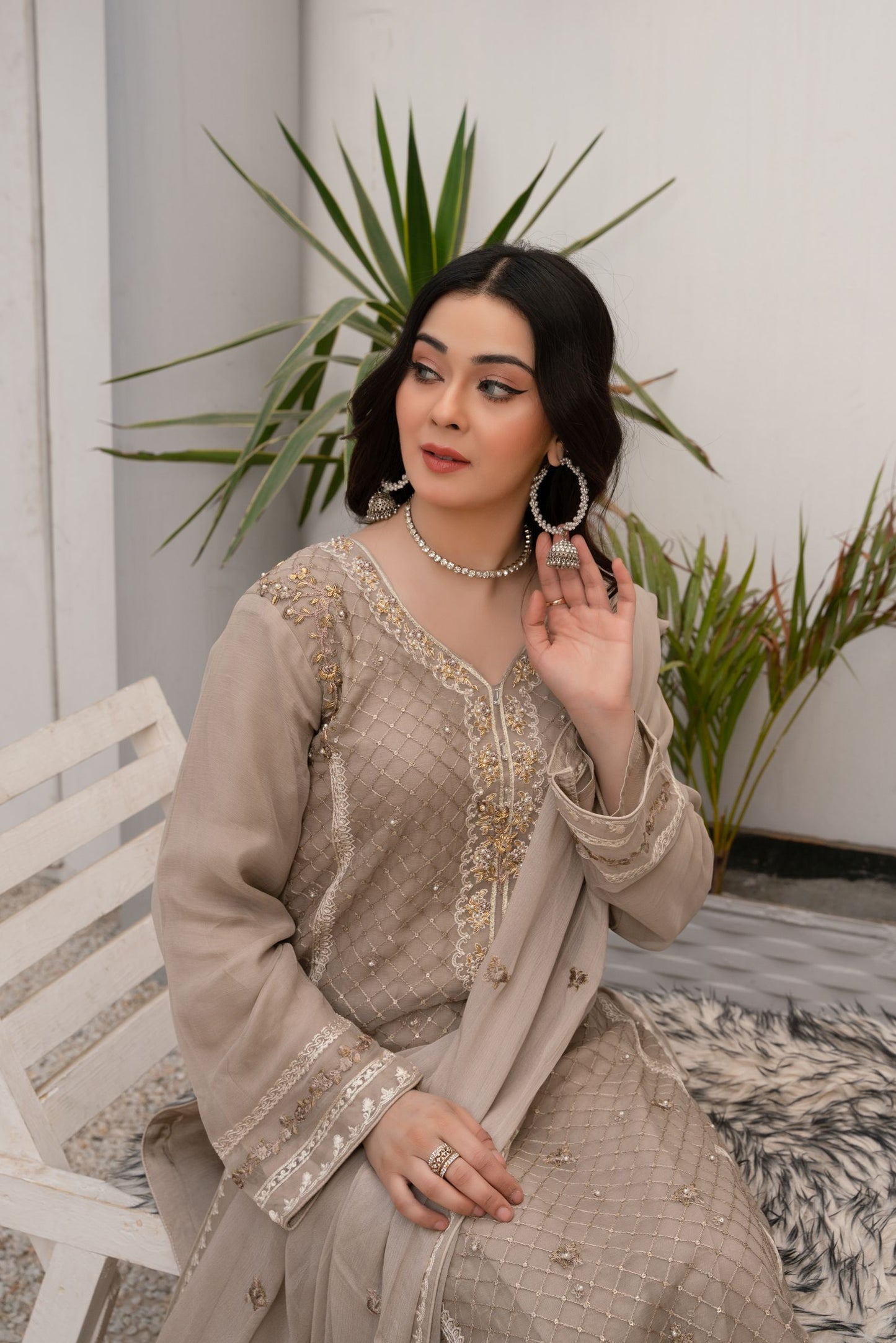 ZOON- Chiffon Shirt And Dupatta ZC-2193