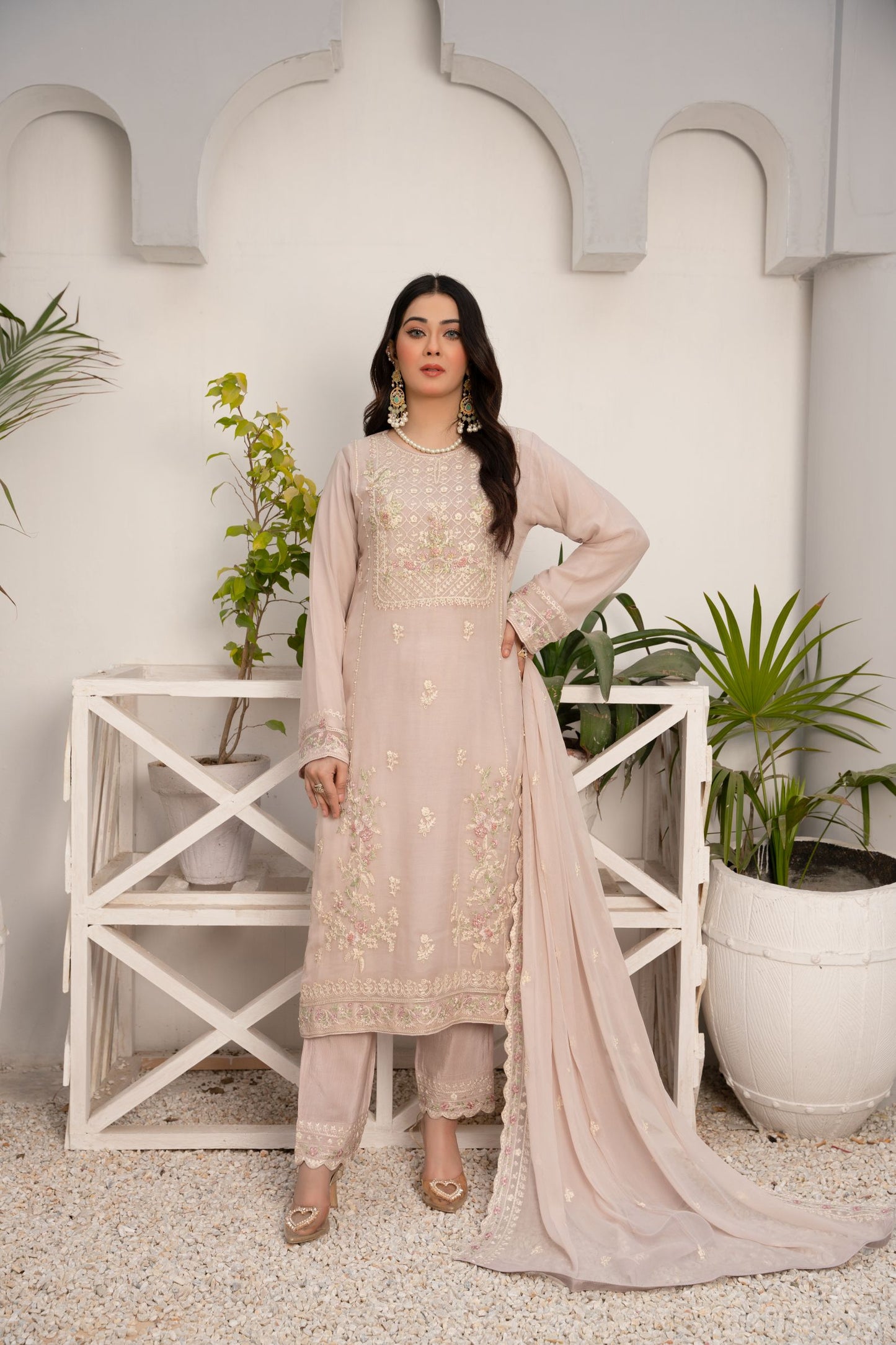 ZOON- Chiffon Shirt And Dupatta ZC-2236