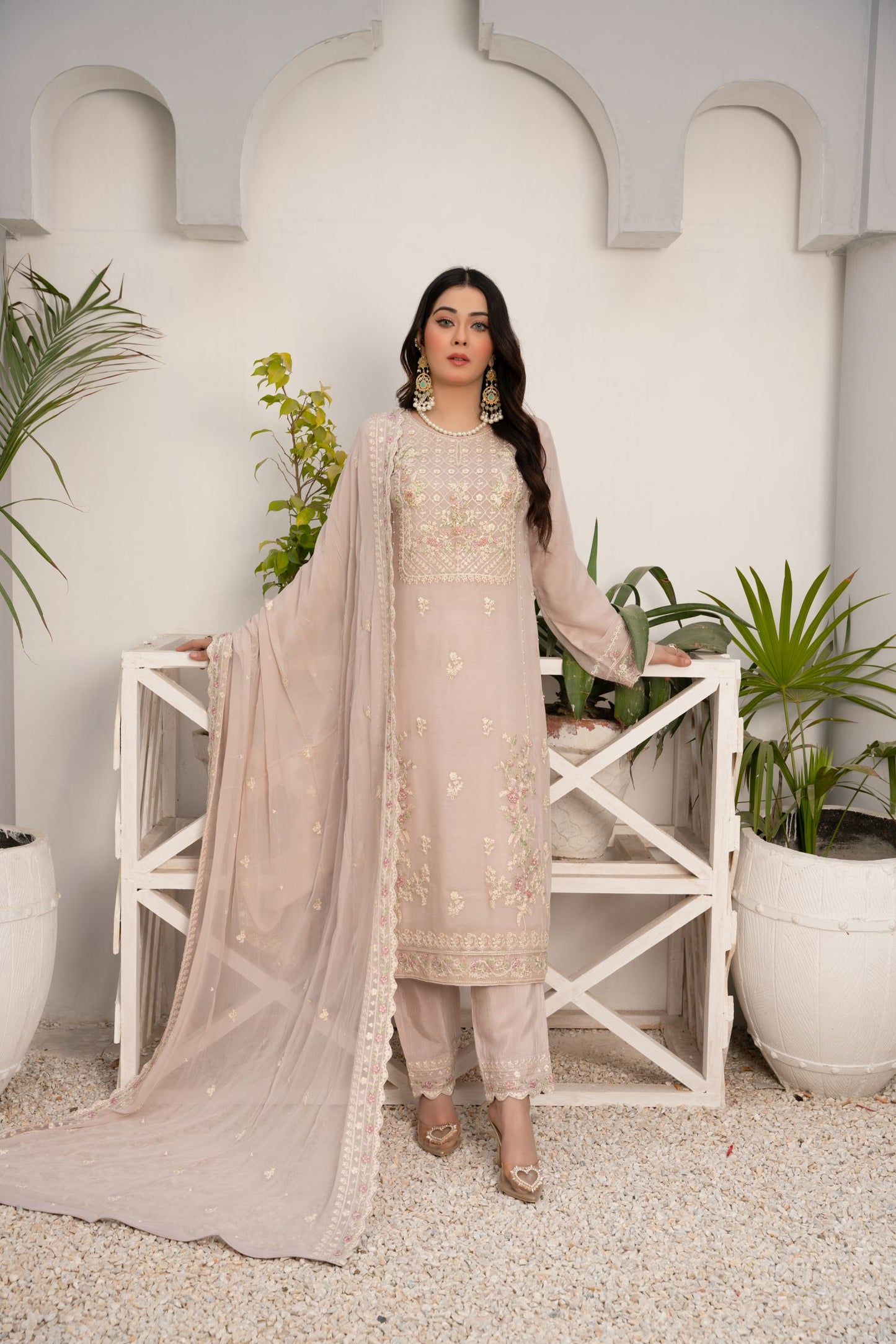 ZOON- Chiffon Shirt And Dupatta ZC-2236