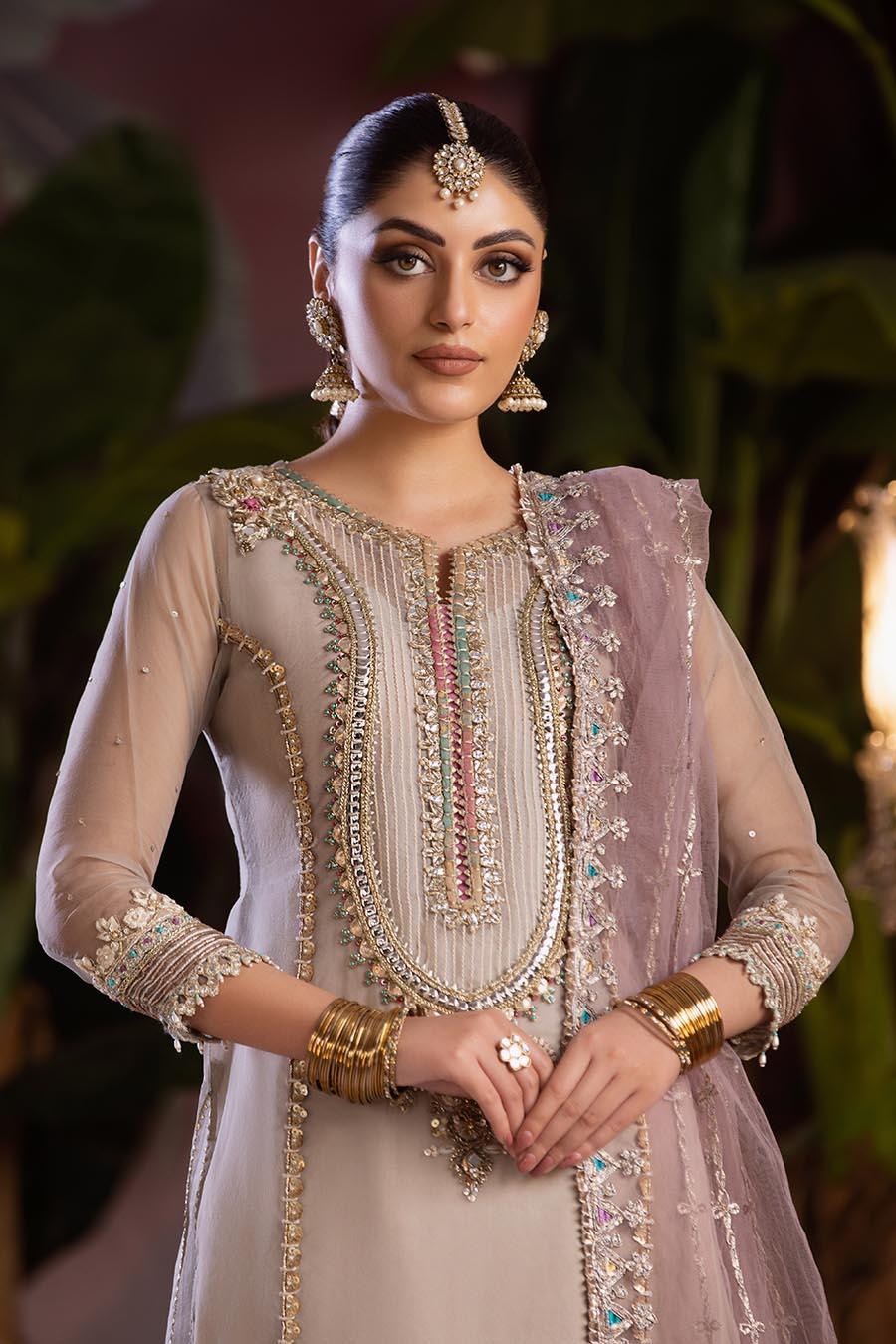 KHUDA BAKSH-READY TO WEAR P-258 MAUVE
