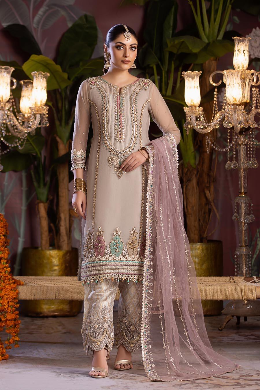 KHUDA BAKSH-READY TO WEAR P-258 MAUVE