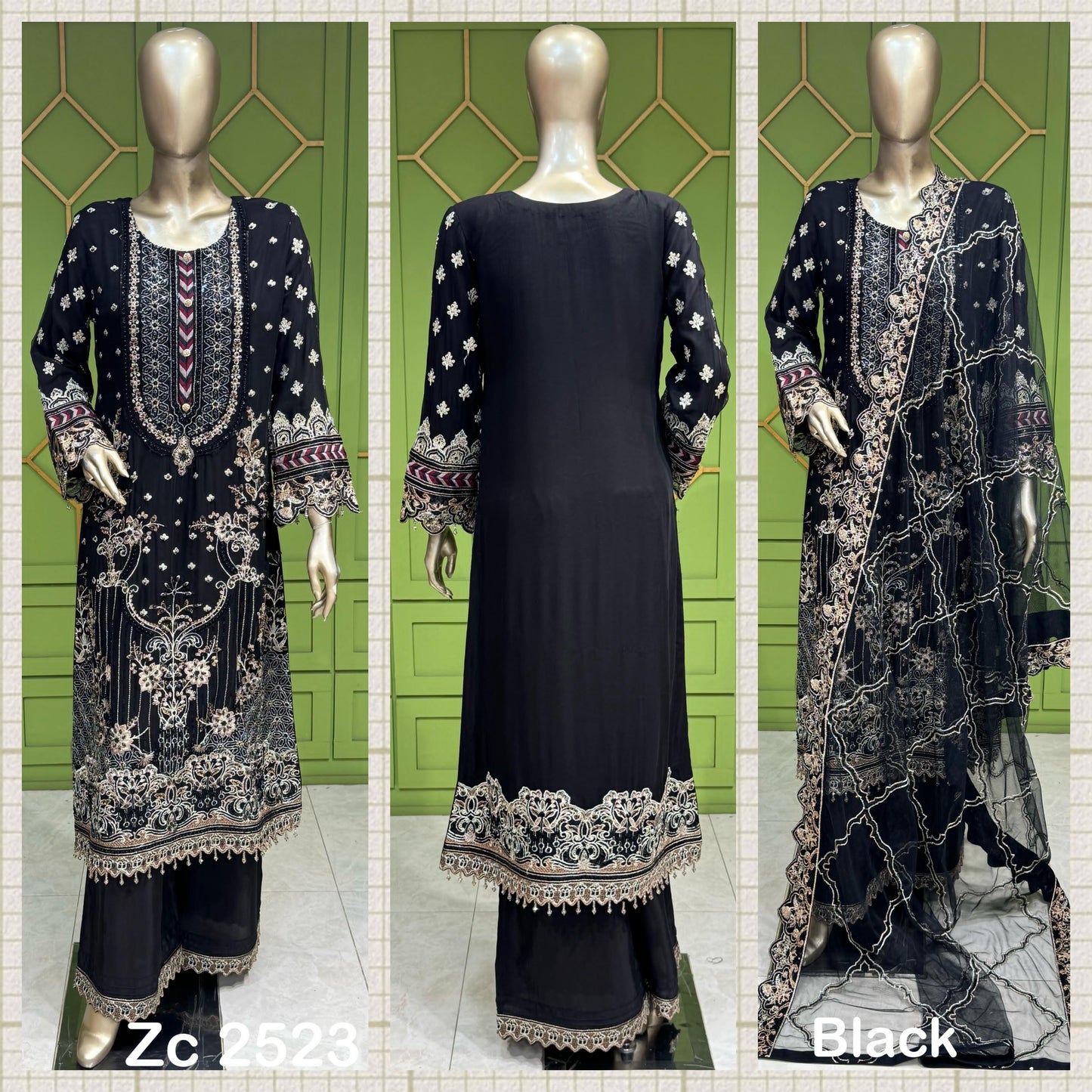 ZOON- Chiffon Black Collection ZC-2523