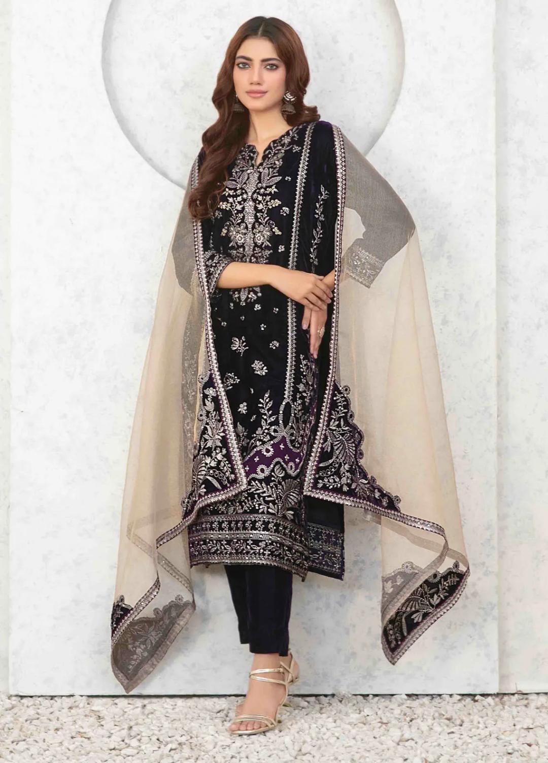 Velvet Reverie Collection By Tawakkal Fabrics | D-4037