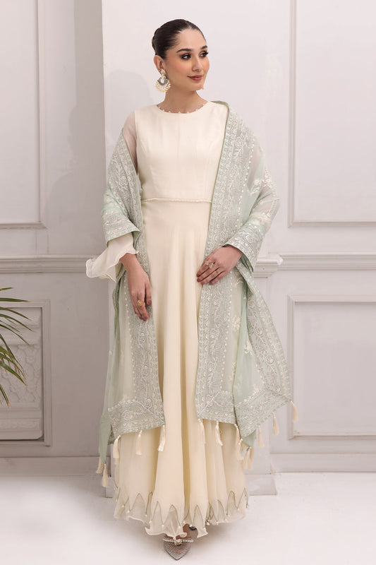 ALIZEH-Off White Dress 3 piece-RTW1007