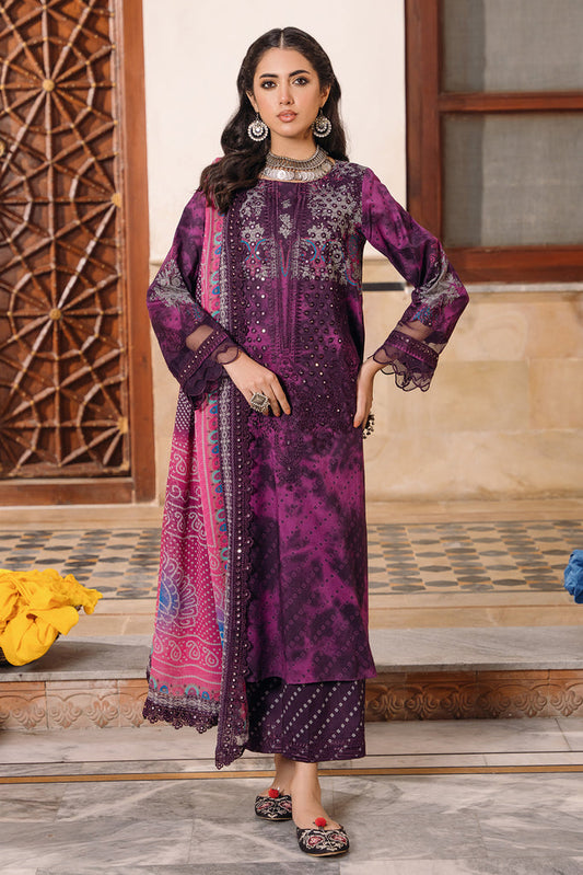 CHARIZMA-3PC Chunri Embroidered Lawn Collection CH4-08