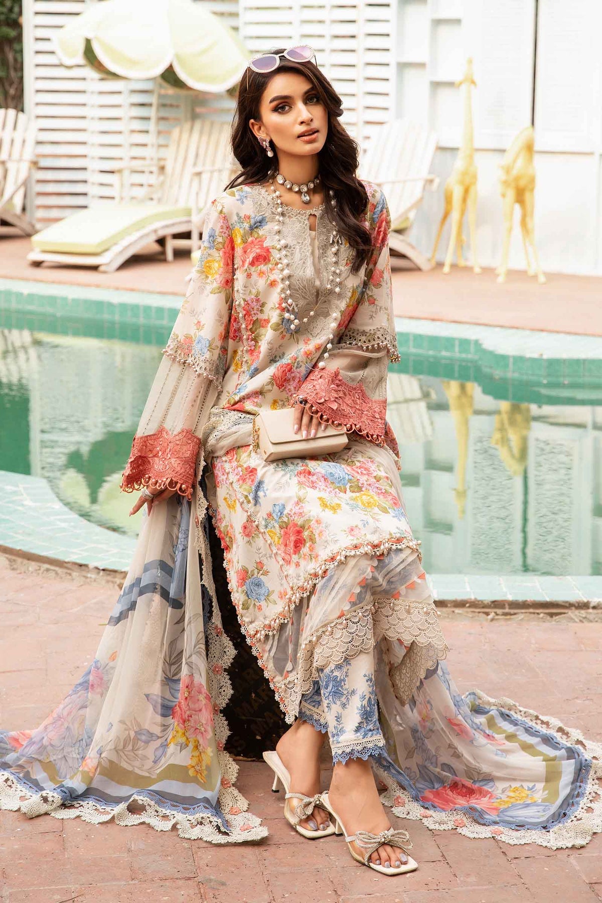 MARIA.B 3 Piece Printed Suit | MPT-2204-A