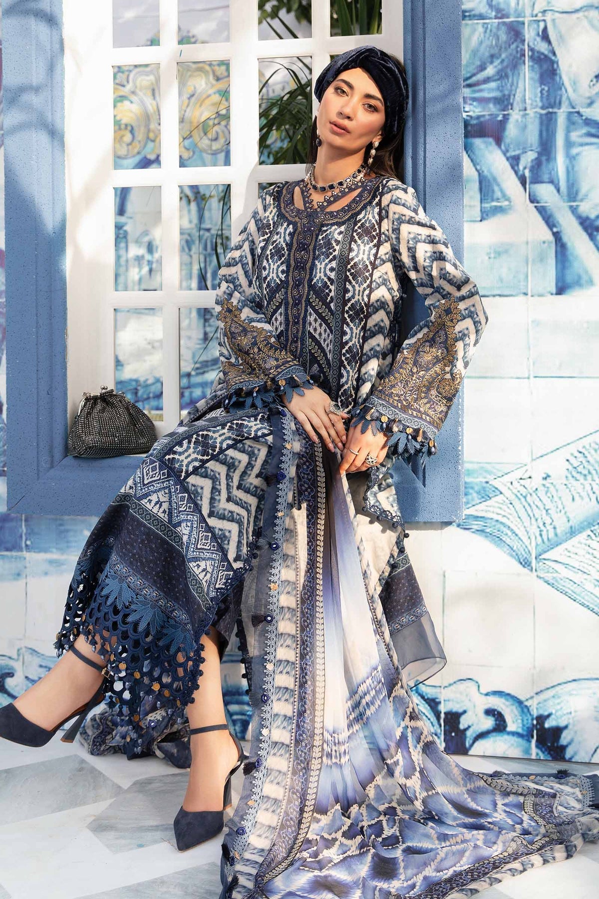 Maria.B 3 Piece Printed Suit | MPT-2208-B