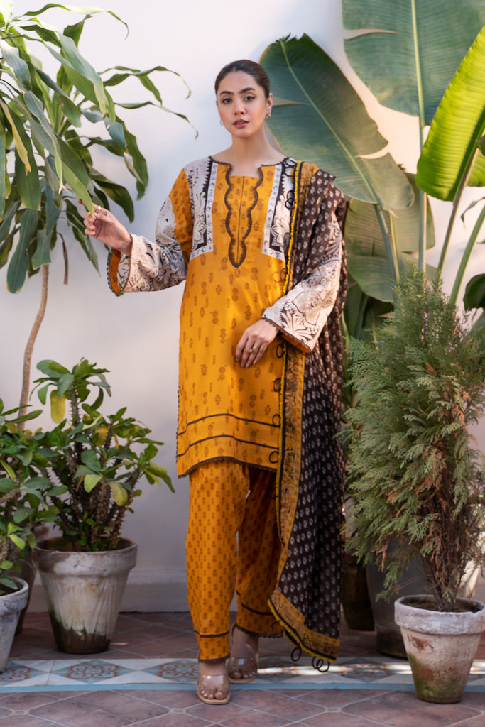 CHARIZMA C-PRINTS-3PC Lawn Shirt with Chiffon Dupatta and Trouser CP4-18