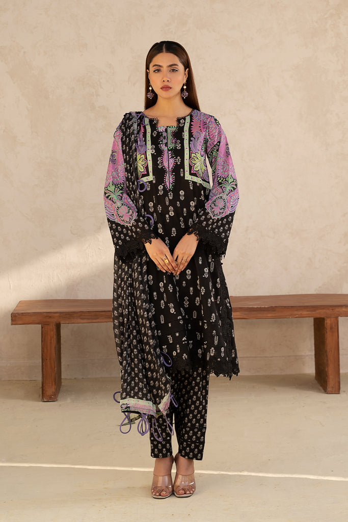 CHARIZMA C-PRINTS-3PC Lawn Shirt with Chiffon Dupatta and Trouser CP4-16