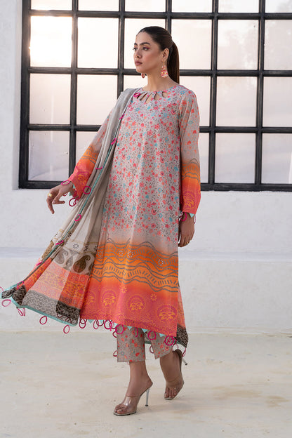 CHARIZMA C-PRINTS-3PC Lawn Shirt with Chiffon Dupatta and Trouser CP4-12