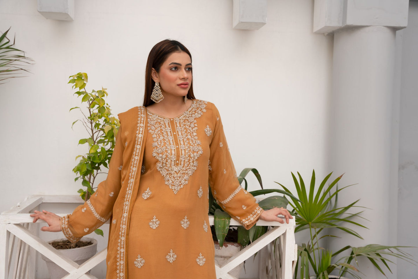 ZOON- Chiffon Shirt Sharara  And Dupatta ZC-2231