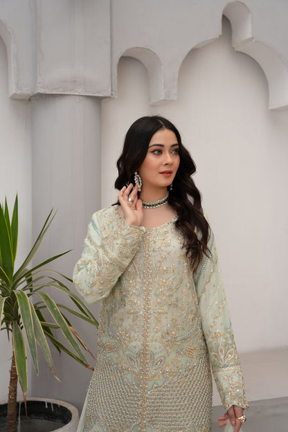 ZOON- Chiffon Shirt Sharara And Dupatta ZC-234