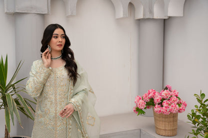 ZOON- Chiffon Shirt Sharara And Dupatta ZC-234