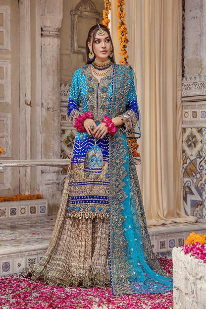 KHUDA BAKSH PARTY WEAR P-244 TURQUOISE COLOR