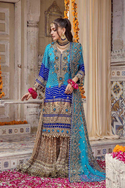 KHUDA BAKSH PARTY WEAR P-244 TURQUOISE COLOR