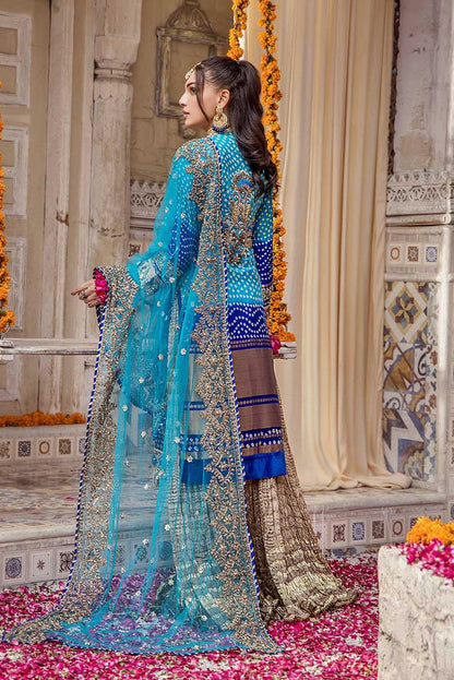 KHUDA BAKSH PARTY WEAR P-244 TURQUOISE COLOR