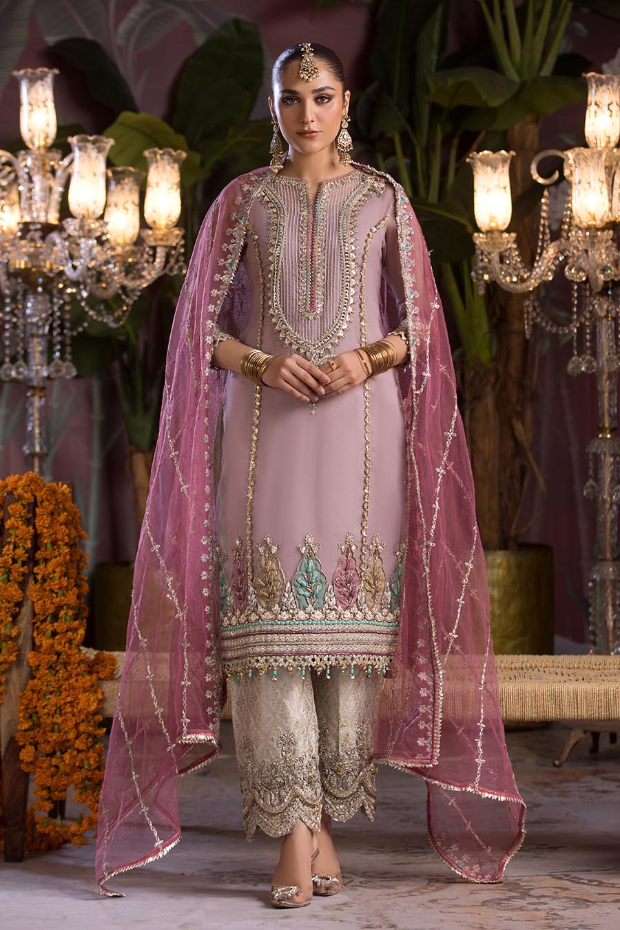 KHUDA BAKSH READY TO WEAR P-258 Mauve