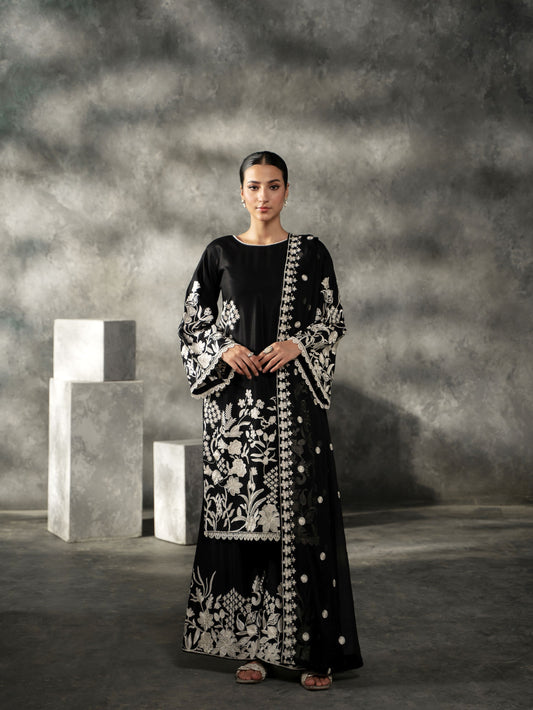 MAHNOOR-CASUAL SILK COLLECTION-MS-11O8-BLACK