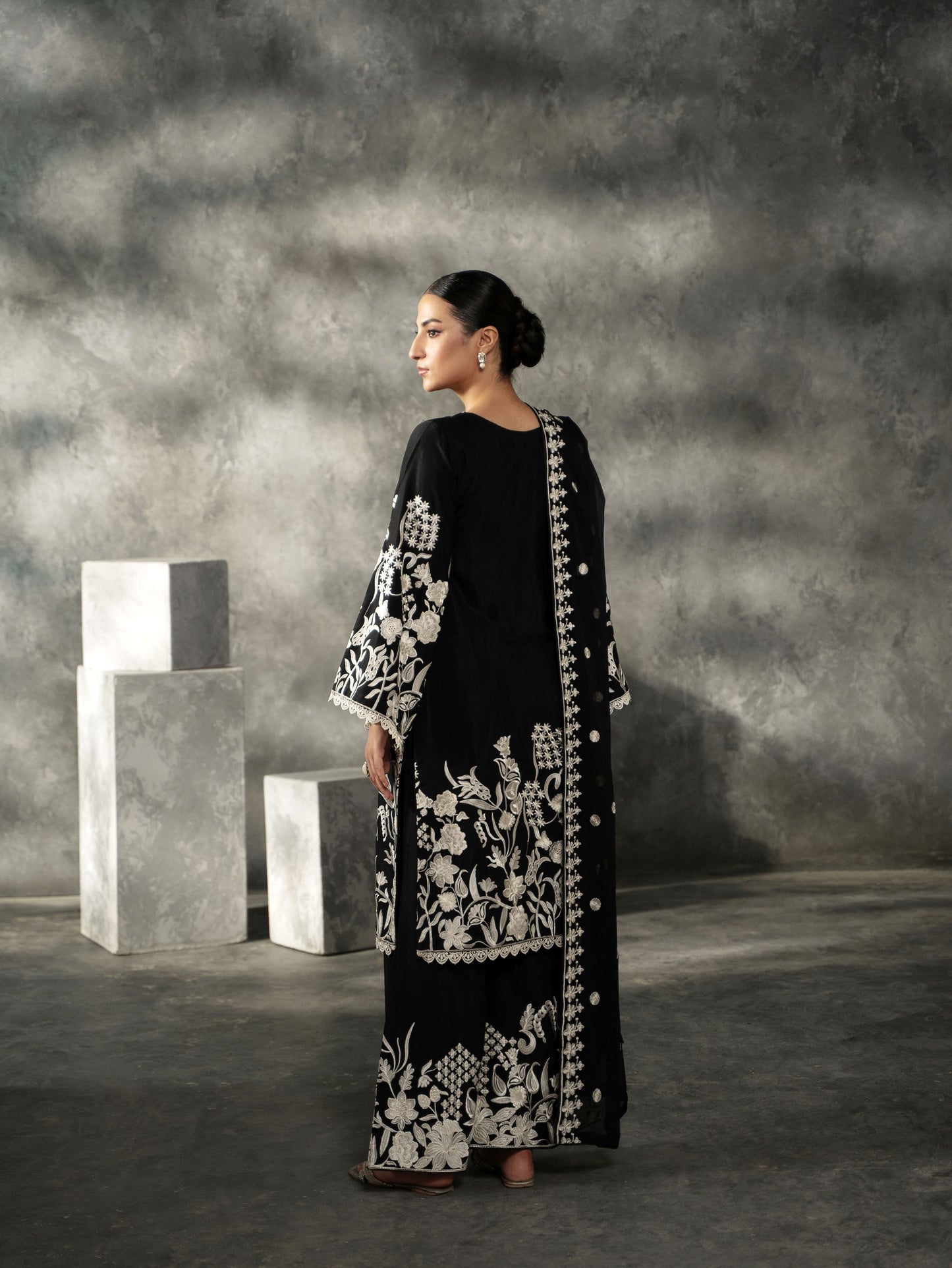 MAHNOOR-CASUAL SILK COLLECTION-MS-11O8-BLACK