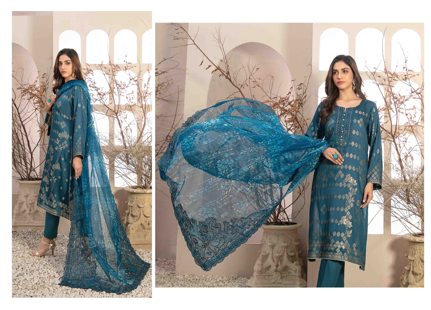 Tawakkal New Staple Banarsi-Printed Embroidered Dupatta Collection 2024-D-1440