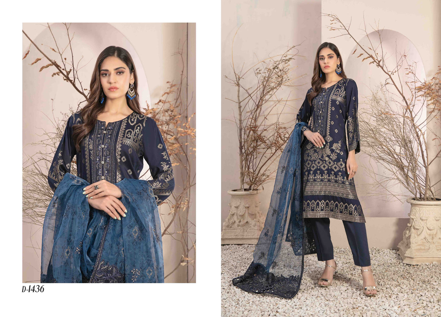 Tawakkal New Staple Banarsi-Printed Embroidered Dupatta Collection 2024-D-1436