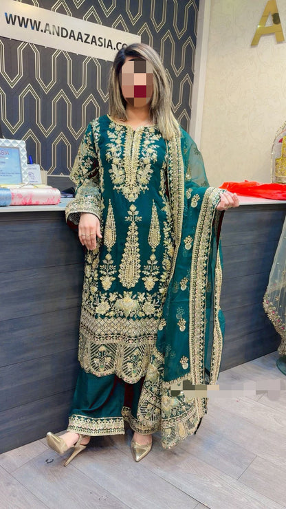 MAHNOOR PARY WEAR CHIFFON COLLECTION-| MNC-2027